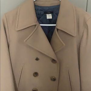 J Crew Camel pea coat size Medium